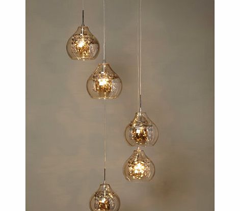Bhs Gold Azalea 5 Light Cluster Pendant, gold