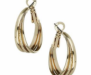 Bhs Gold Crossover Hoop Earring, gold 12178766982
