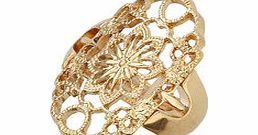 Bhs Gold Filigree Flower Ring, gold 12178996982