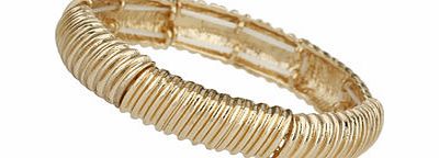 Bhs Gold Ridged Stretch Bracelet, gold 12179026982