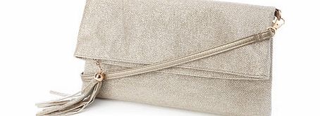Bhs Gold Simple Zip Foldover Clutch, gold 3126226982