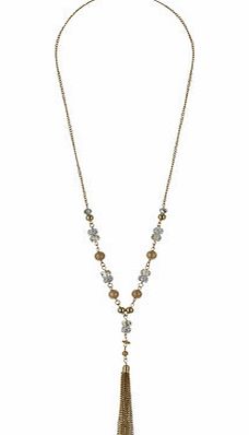 Bhs Gold Sparkle Lariat Necklace, crystal 12177350240