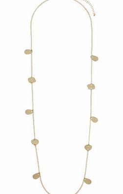 Bhs Gold Textured Disc Necklace, gold 12178926982