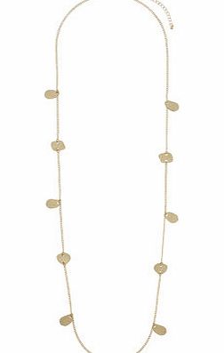 Bhs Gold Textured Disc Necklace, gold 12178926982