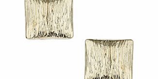 Bhs Gold Textured Square Earrings, gold 12178786982