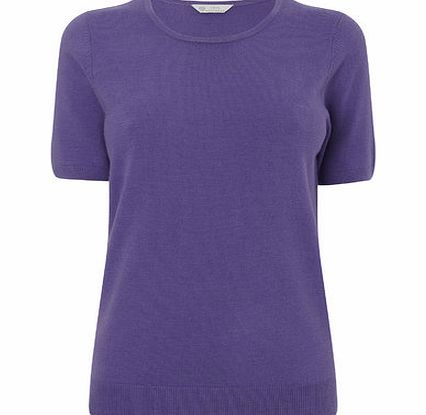 Bhs Grape Supersoft Short Sleeve Crew Jumper, grape