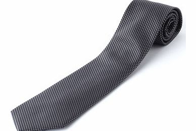 Graphite Text Tie, Grey BR66D03BGRY