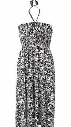 Bhs Great Value Black And Ivory Wave Print Jersey