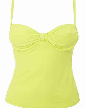Bhs Great Value Chartreuse Tankini Top, green