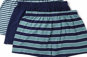Bhs Green 3 Pack Stripe Boxers, Green BR60J03FGRN
