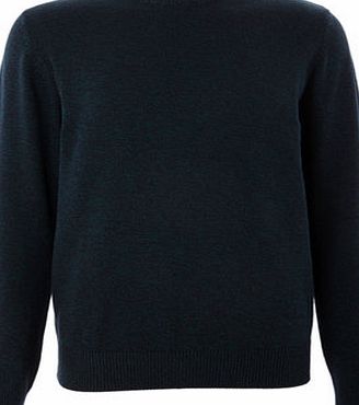 Bhs Green Cotton Twist Crew Neck Jumper, Green