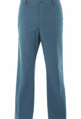 Bhs Green Flat Front Chinos, Blue BR58A07GGRN