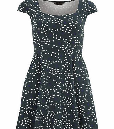 Bhs Green Heart Sweetheart Dress, green 19125529533