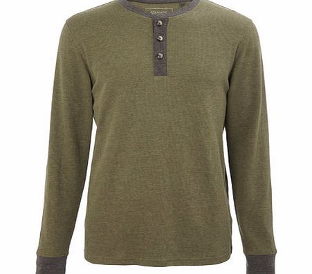 Bhs Green Long Sleeve Waffle Top, Green BR54W13FGRN