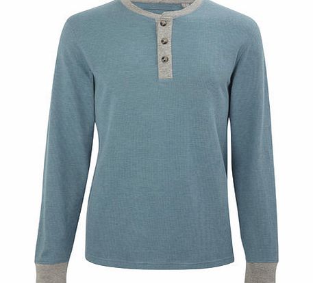 Bhs Green Long Sleeve Waffle Top, Green BR54W14FGRN