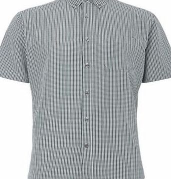 Bhs Green Mini Checked Shirt, Green BR51C12FGRN