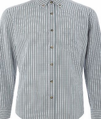 Bhs Green Mini Checked Shirt, Green BR51C18FGRN