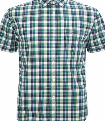 Bhs Green Mix Cotton Checked Shirt, Green BR51A15GGRN