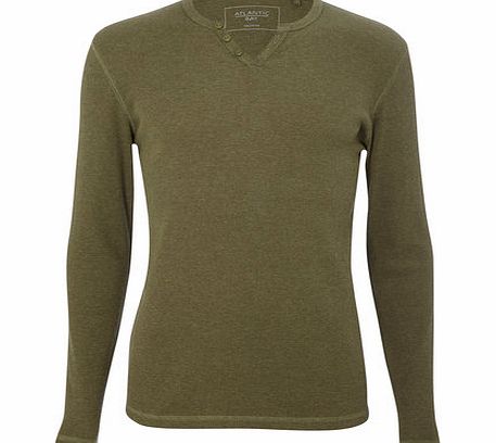 Bhs Green Rib Long Sleeve Top, Green BR54R04FGRN