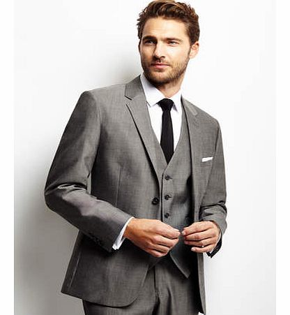 Grey 2 Button Suit Jacket, Grey BR64T01DGRY