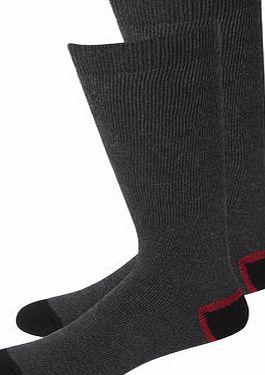 Bhs Grey 2 Pack Long Thermal Socks, Grey BR61T04FGRY
