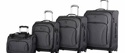 Grey 8 wheel Premium suitcase range., grey