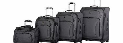Bhs Grey 8 wheel Premium suitcase range, grey