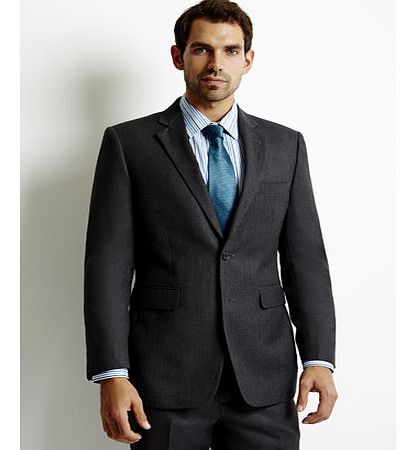 Grey Birdseye Suit Jacket, Grey BR64R05DGRY