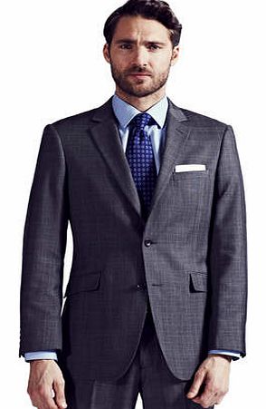 Grey Check Suit Jacket, Grey BR64T07EGRY