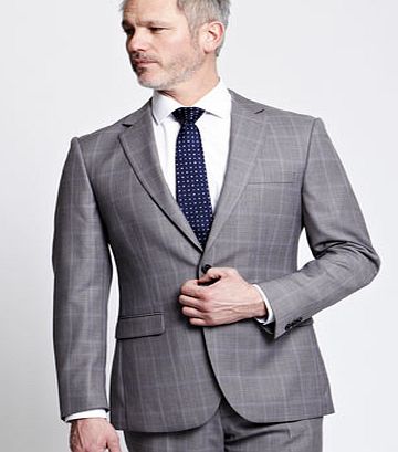 Bhs Grey Check Suit Jacket, Mid grey BR64T07AGRY