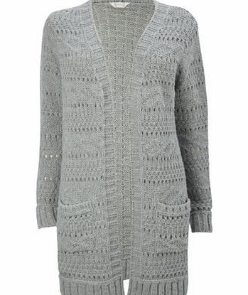 Bhs Grey Chunky Cardigan, grey 588450870