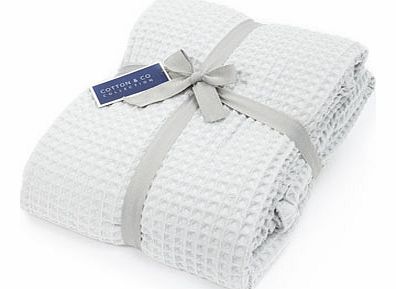 Grey Cotton&Co waffle blanket, grey 1882770870