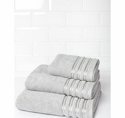 Bhs Grey Egyptian shiny weft towel range, grey