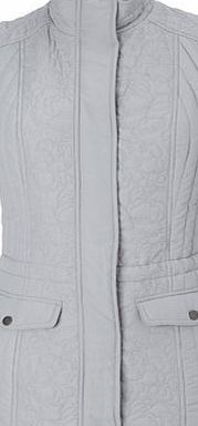 Bhs Grey Floral Quilted Gilet, grey 18990180870