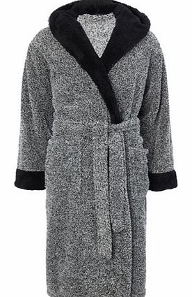 Bhs Grey Hooded Super Soft Gown, Grey BR62G12DGRY
