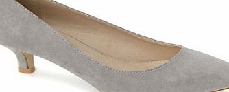 Bhs Grey Kitten Heel Court Shoes, grey 2845370870