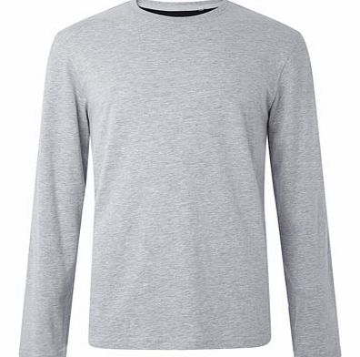 Grey Marl Crew Neck T-Shirt, Grey BR62T06DGRY