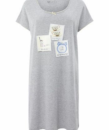Bhs Grey Marl Photo Sleep T, grey marl 733503941