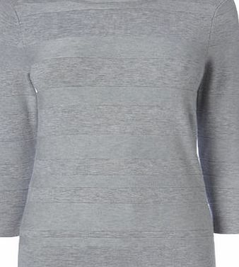 Bhs Grey Marl Self Stripe Jumper, grey marl 587333941