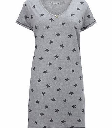 Bhs Grey Marl Stars Sleep T, grey marl 733493941