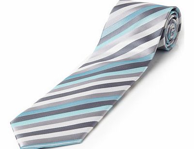 Bhs Grey Mint Green Stripe Tie, Grey BR66D26EGRY