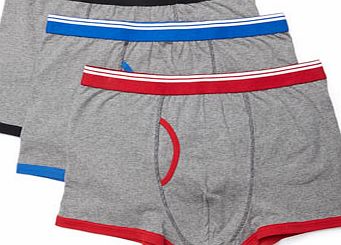 Bhs Grey Mix 3 Pack Finestripe Trunks, Grey