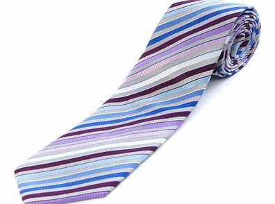 Grey Multi coloured Stripe Tie, Grey BR66D22EGRY