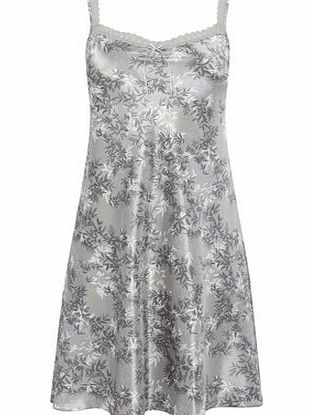 Bhs Grey Multi Printed Floral Short Chemise, grey