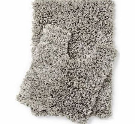 Bhs Grey Paper Lace Vintage Pedestal Mat, grey