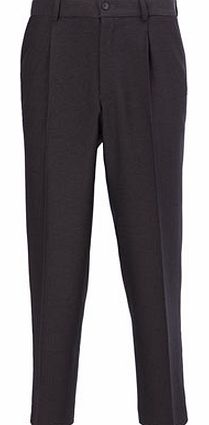 Bhs Grey Pleat Front Herringbone Trousers, Grey