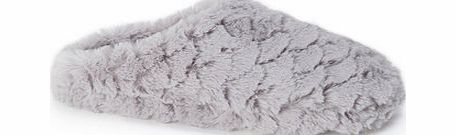 Bhs Grey Scallop Fur Padder Slipper, grey 6007010870