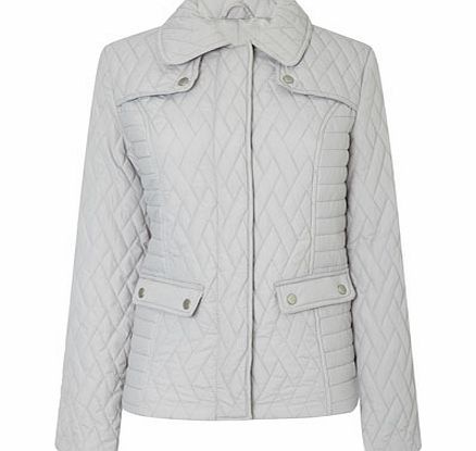 Grey Short Quilted Jacket, grey 9852610870