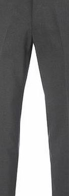 Bhs Grey Slim Fit Flat Front Trousers, Grey