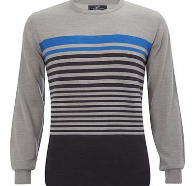 Bhs Grey Stripe Supersoft Jumper, Grey BR53A01EGRY